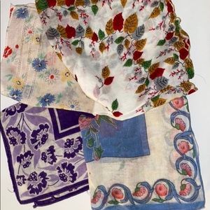 4 Vintage Handkerchiefs